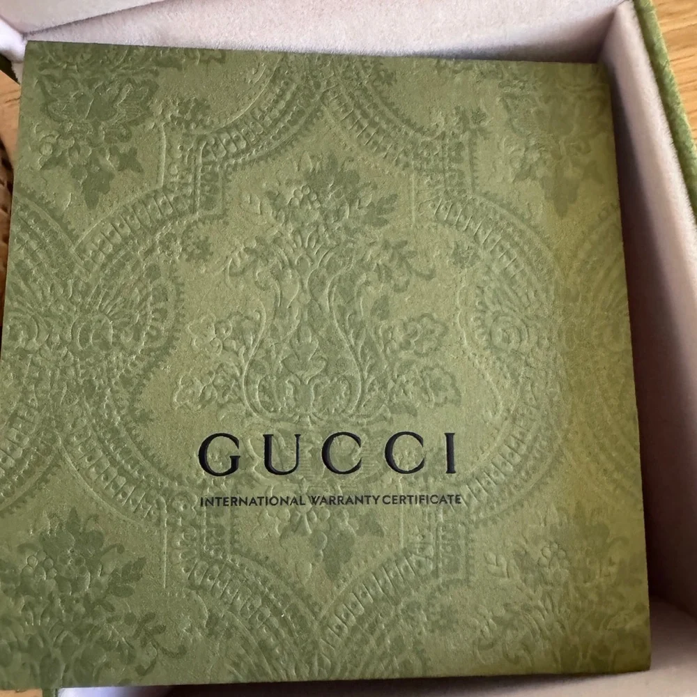 Gucci Men's Watch with Black Dial and Red-Striped Strap - Picture 2 of 5